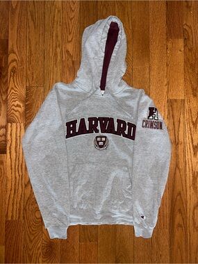 Harvard Crimson Champion Sewn Hoodie Size Medium